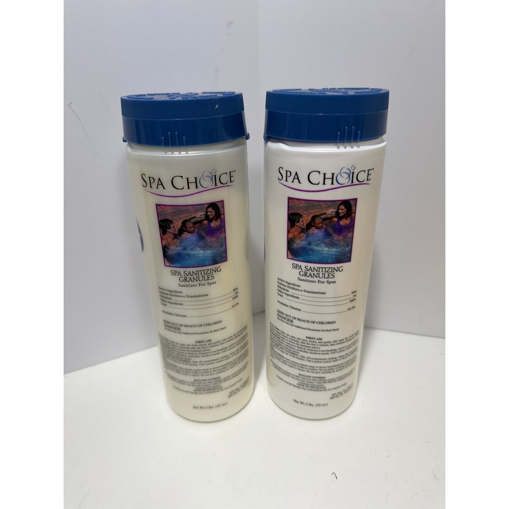 Spa Choice Sanitizing Granules 2x 2lb Bottles (4lb) Sodium Dichlor Spa Sanitizer
